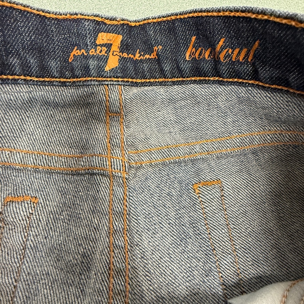 7 For All Mankind Dark Blue Bootcut Straight Leg Jeans Women’s 29 - Picture 5 of 8